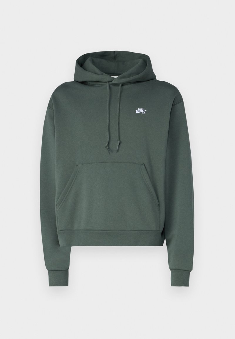 Felpa verde con cappuccio regolabile e tasca frontale. Presenta un piccolo logo Nike bianco sul petto. Realizzata in un tessuto liscio e morbido.