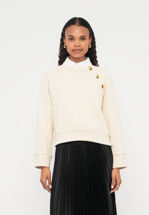 MARGARINA MAGLIA FELPA CON BOTTONI IN METALLO - Camisola - sabbia