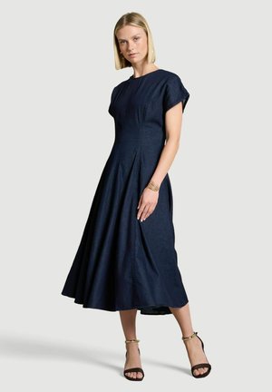 LolaLiza, FLARED MIDI DRESS FLARED MIDI DRESS - Obleka iz džinsa - dark blue