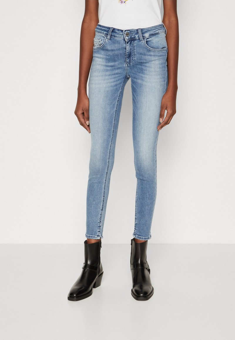 Liu Jo Light Blue Cotton Mid Waist Slim Fit Denim Jeans