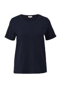 s.Oliver MIT UMSCHLAG AM ÄRMEL - T-Shirt basic - navy