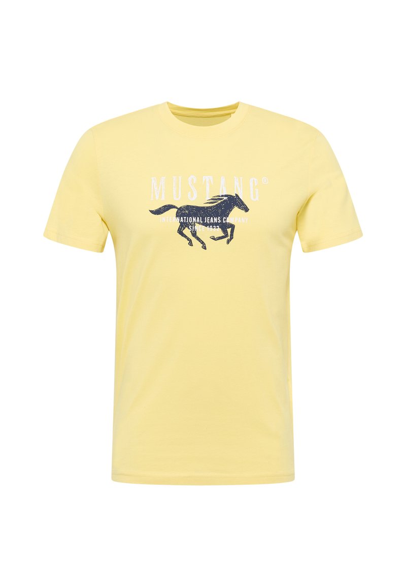 mustang T-shirt print lichtgeel mustang T-shirt print lichtgeel