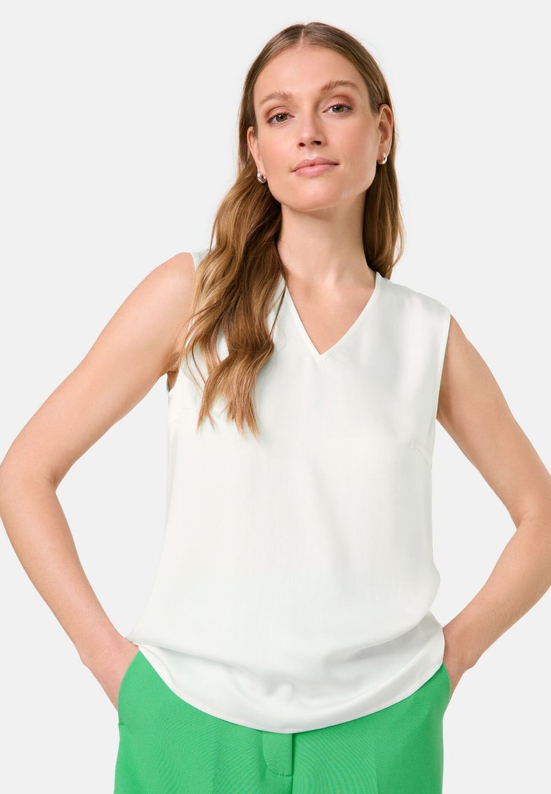 Taifun MIT V-AUSSCHNITT - Bluse - offwhite