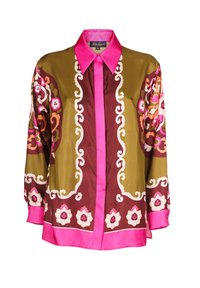 LUANA - Blúzka so zapínaním na gombíky - var fucsia verde