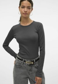 Vero Moda VMCHLOE SHORT - Maglietta a manica lunga - asphalt