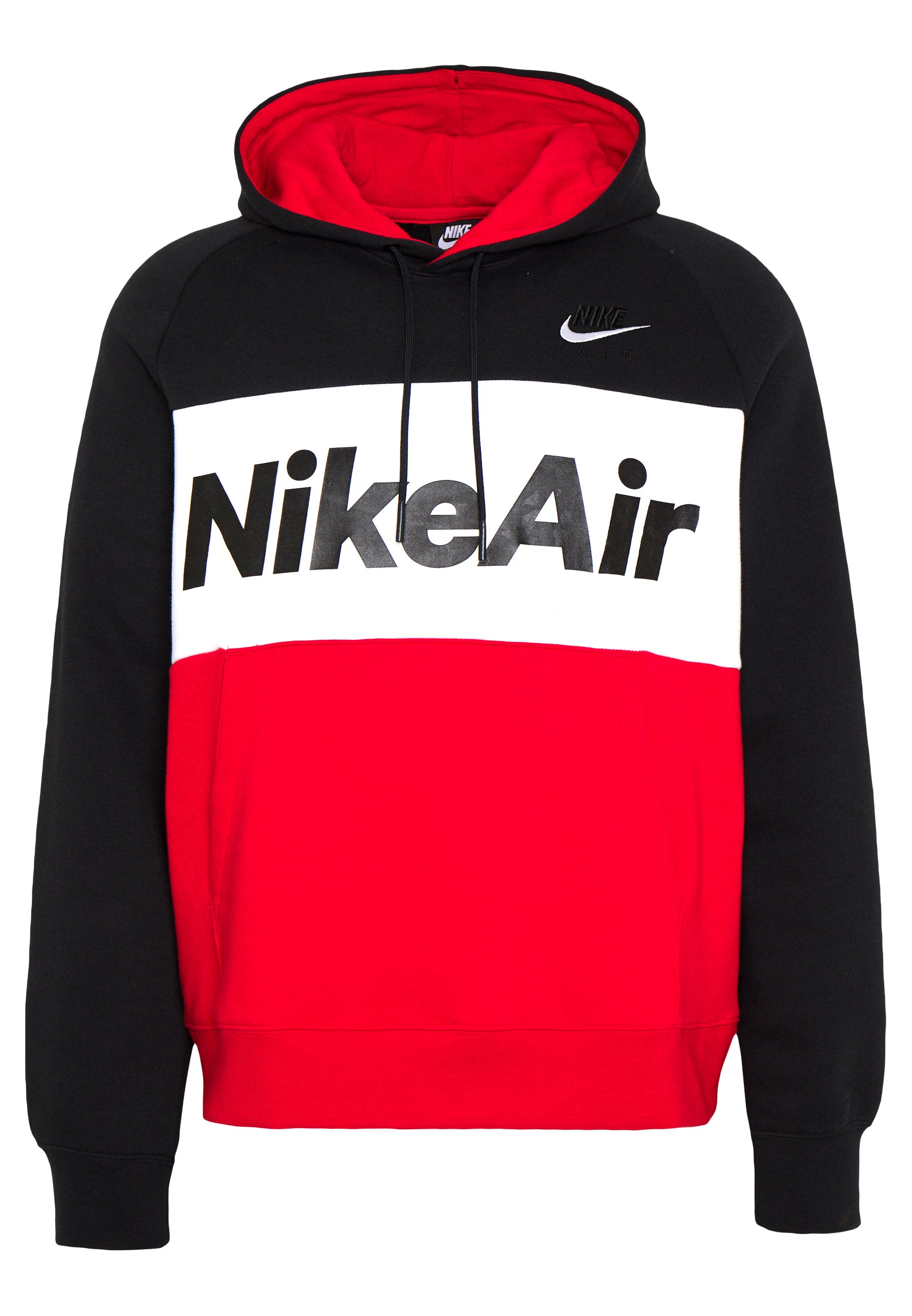 nike air hoodie red white black