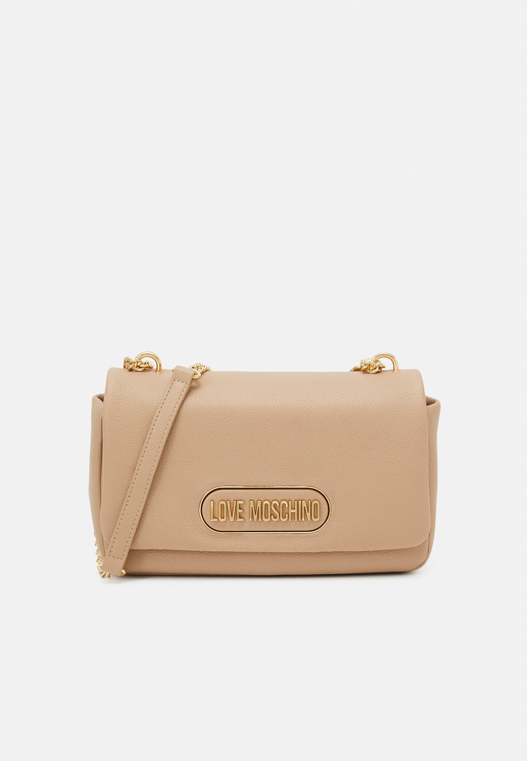 Love Moschino ROUNDED PLAQUE - Bolso de mano taupe/marrón Zalando .es