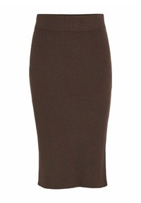 VIRIL NOOS - Fustă tip creion - coffee bean