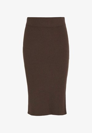 VILA VIRIL NOOS - Blyantskjørt - coffee bean