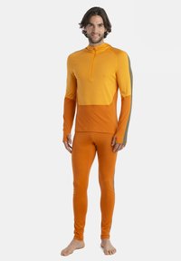 icebreaker MERINO 200 MID WEIGHT SONEBULA HALF ZIP HOOD - Maglietta a manica lunga - DARK ORANGE