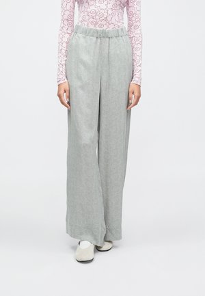 Marimekko OANET PIIRTO UNIKKO - Auduma bikses - grey/light grey