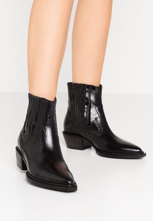 Bottines de cowboy / motard - black