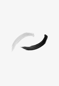 Des coups de pinceau noir et blanc, courbés, texturés, avec une finition brillante. Le coup de pinceau noir est audacieux et large, tandis que le blanc est plus fin et plus doux.