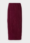PLISSE MIDI SKIRT - Πλισέ φούστα - berry glaze