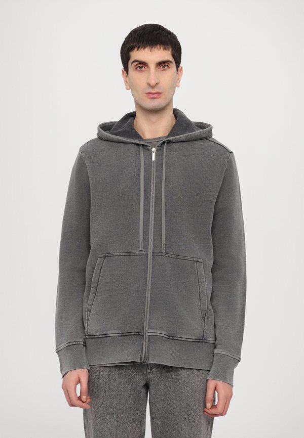 WASH ZIP HOODY UNISEX - Zip-up sweatshirt - concrete3