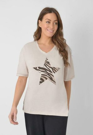 NEUTRAL ZEBRA STAR - Print T-shirt - stone