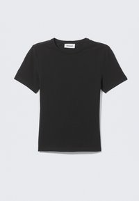 SLIM FITTED - Osnovna majica kratkih rukava - black