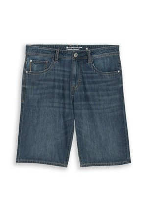 TOM TAILOR, TTMARVIN STRAIGHT ULTRALIGHT JEANS SHORTS - Denimové šortky - used dark stone blue denim
