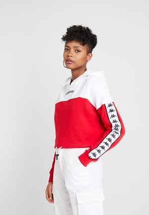 Kappa, AUTHENTIC BYTA - Felpa con cappuccio - white/red/black