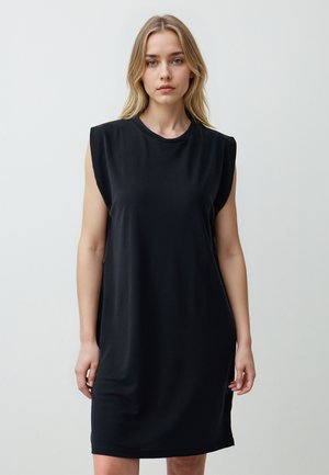 ROUND NECK MIDI - Jerseykleid - anthracite