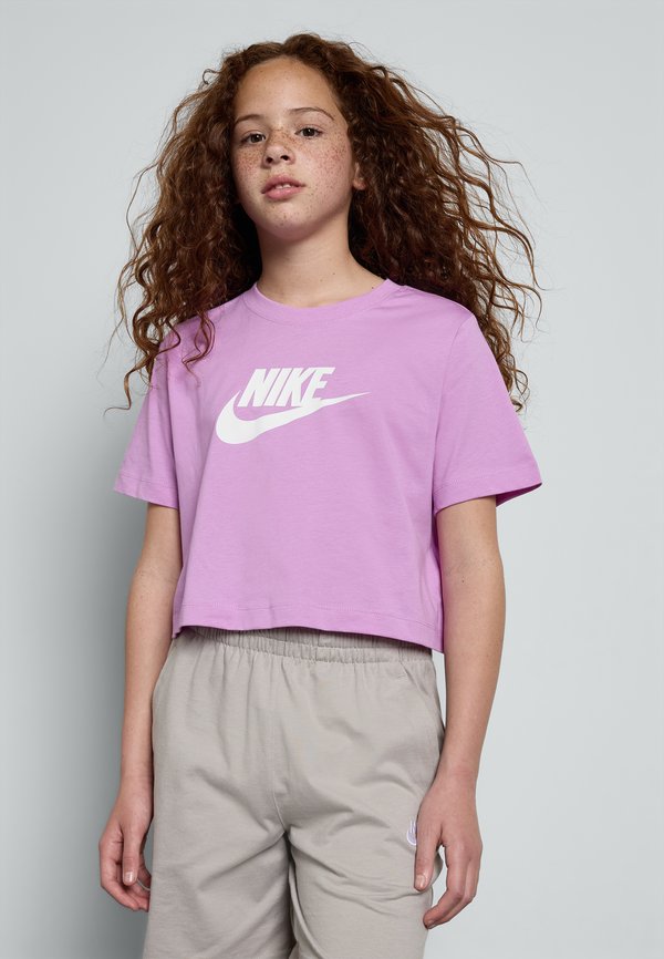 TEE CROP FUTURA - Print T-shirt - rush fuchsia