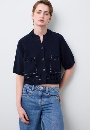 WITH POCKETS - Cardigan - navy blue