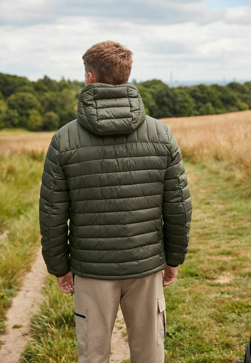 Next SHOWER RESISTANT Winter jacket khaki green orange/green