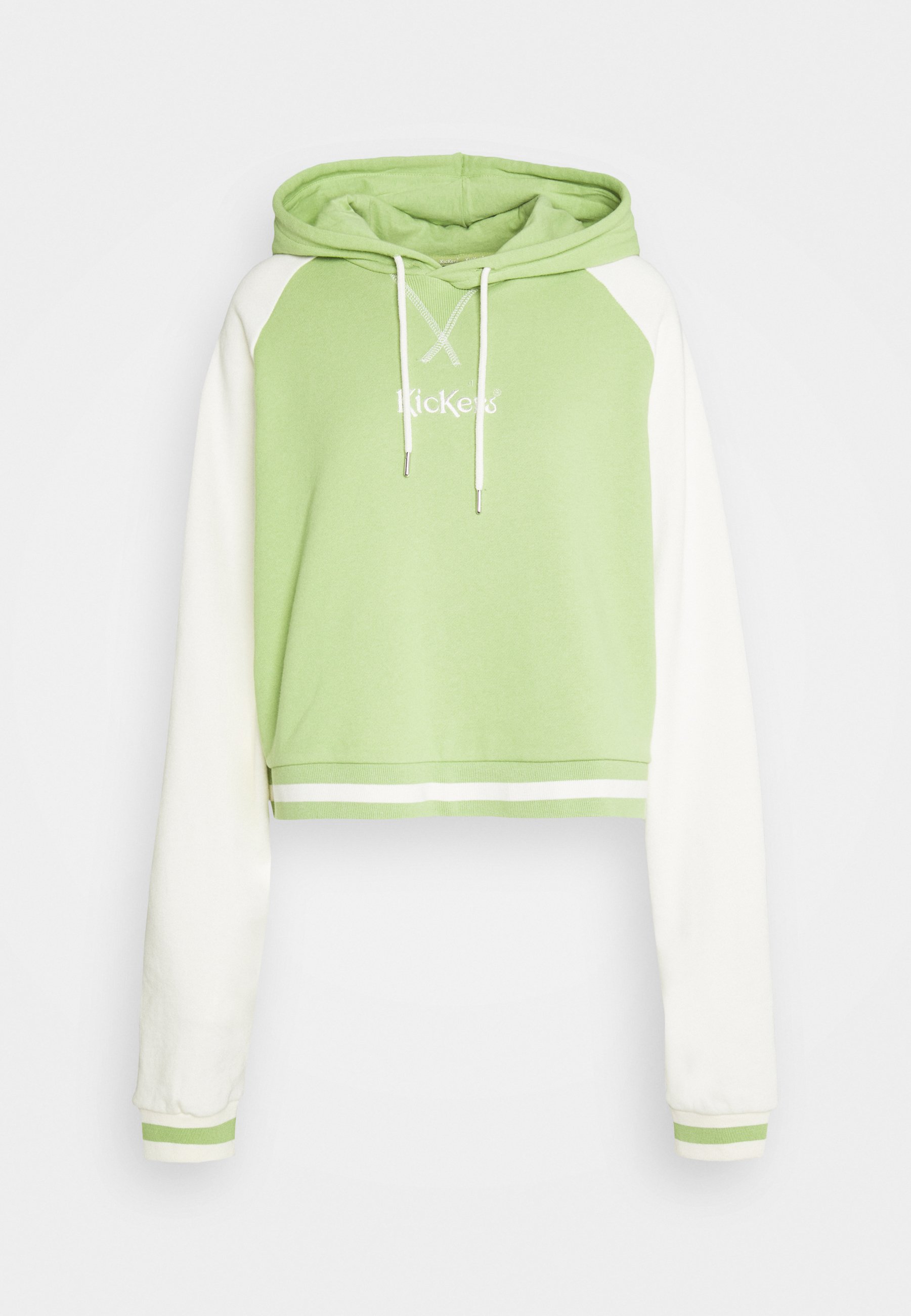 light green cropped hoodie