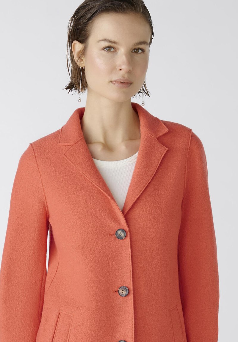 Oui MAYSON - Klassischer Mantel - red/rot-meliert - Zalando.de