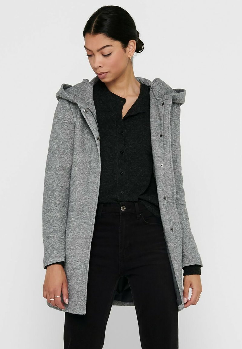 Damen Parkas | ONLY ELEGANTER COZY ONLSEDONA MI Kurzmantel hellgrau/grau-meliert - NB36783 Damen Parkas | ONLY ELEGANTER COZY ONLSEDONA MI Kurzmantel hellgrau/grau-meliert - NB36783