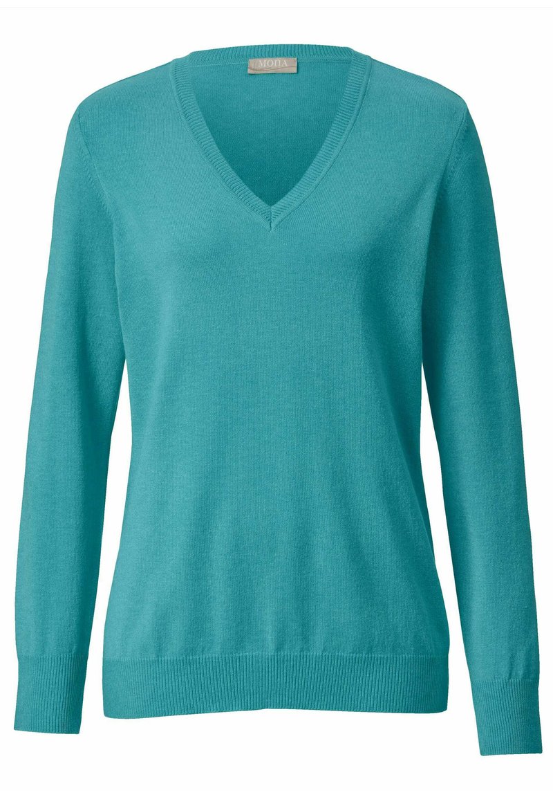 Damen Strickjacken | MONA Strickpullover türkis - YQ92362 Damen Strickjacken | MONA Strickpullover türkis - YQ92362