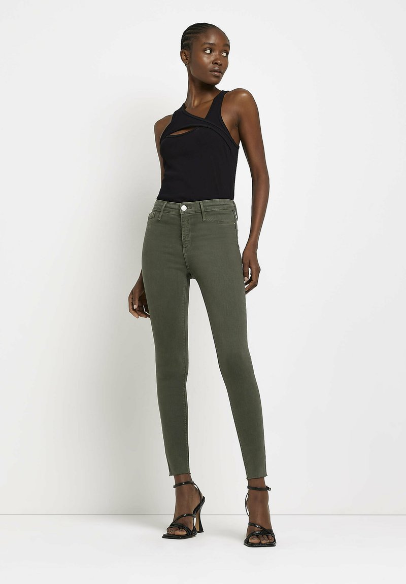 River Island Jeans Skinny Fit groen