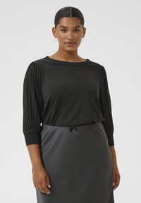 Kaffe Curve LONI 3/4 SL - Trui - dark grey melange