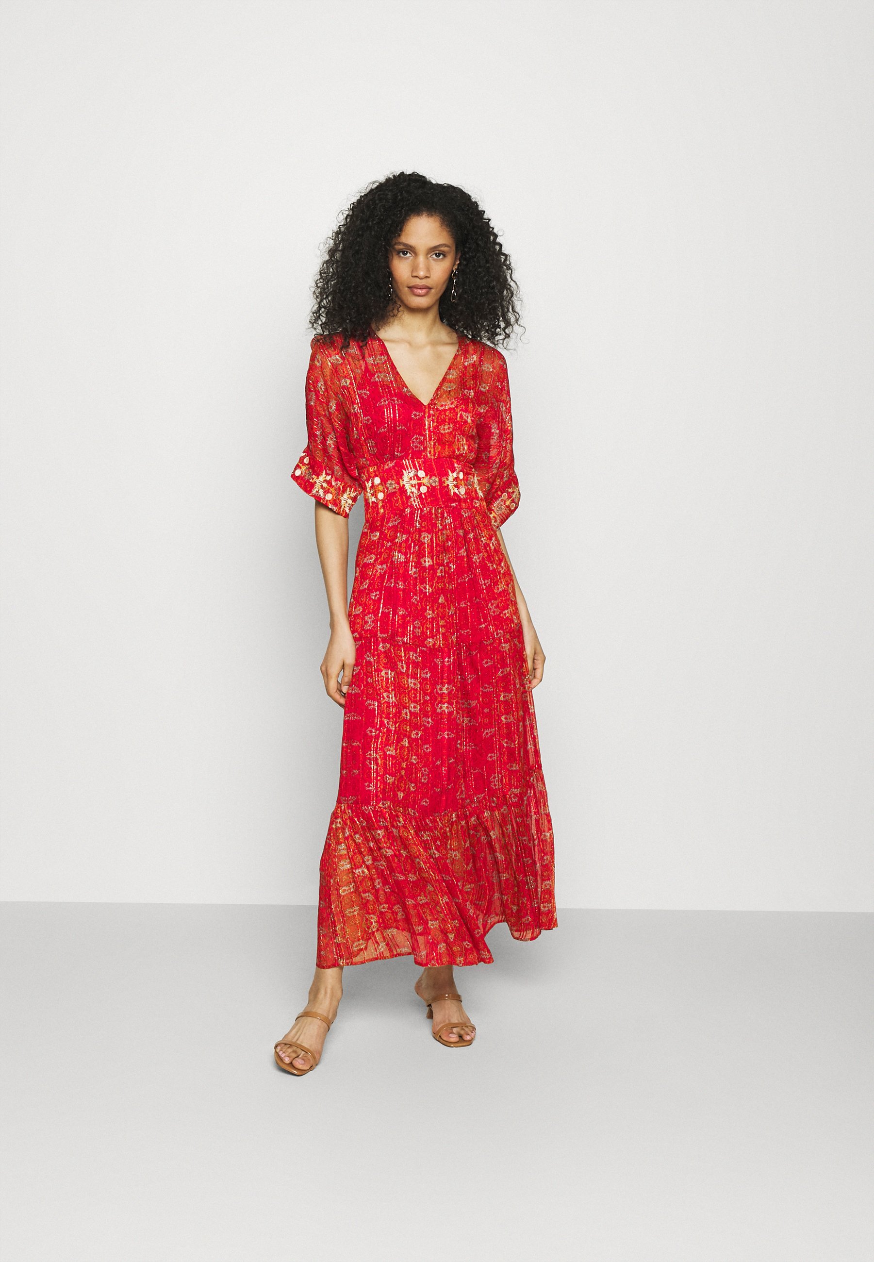Desigual Portland Maxikleid Red Rot Zalando De 