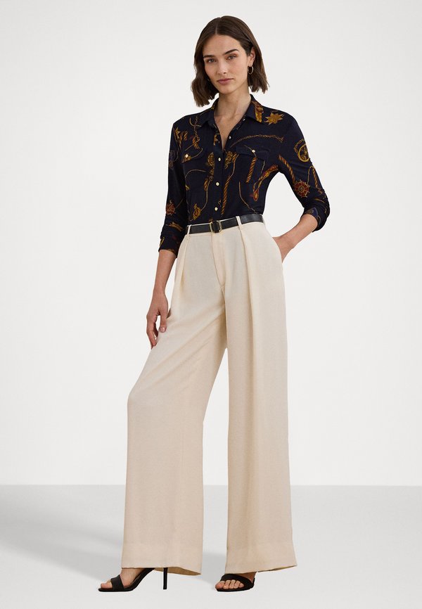 SLIM FIT BELTING PRINT JERSEY SHIRT - Button-down blouse2