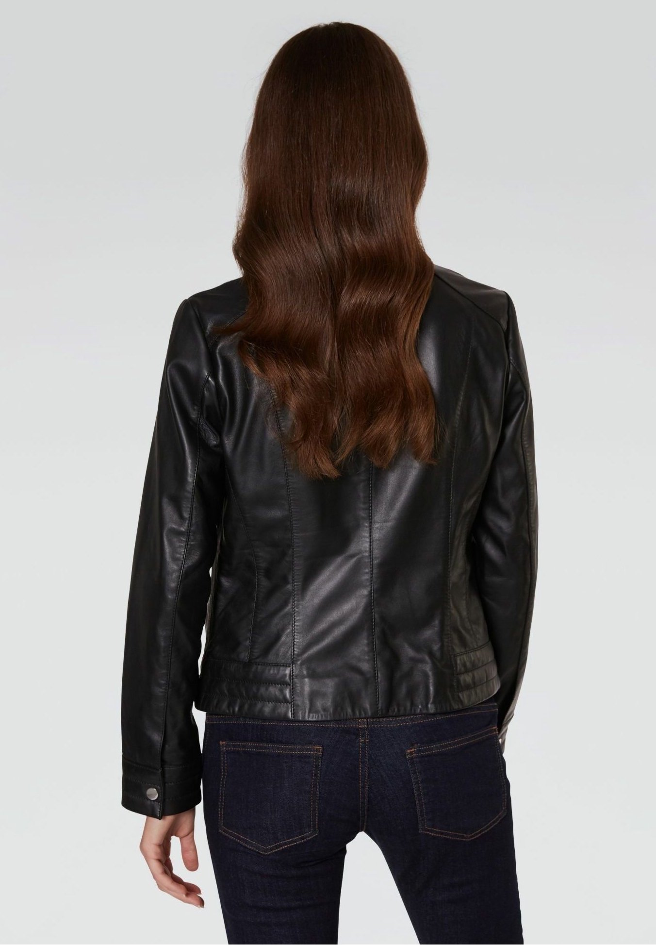 Conbipel Leather jacket - black - (Pre-owned) - Zalando