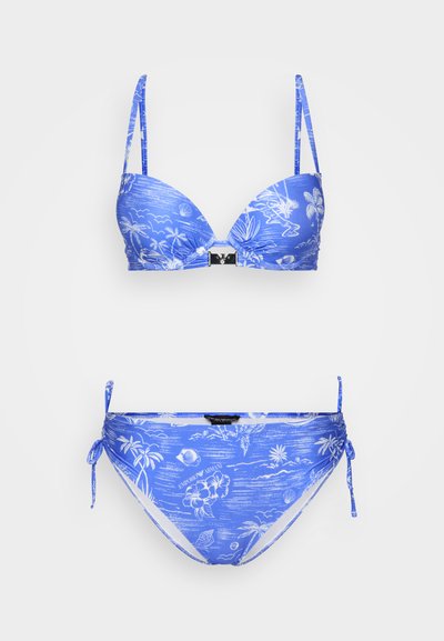 Emporio Armani PUSH UP DRAWSTRING BRIEF - Bikini - blue