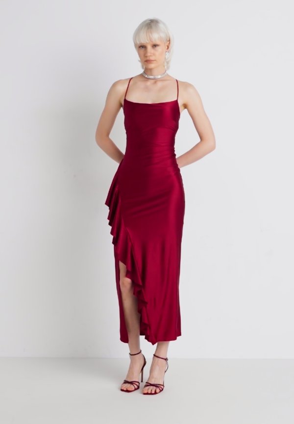 WEDDING GRACE RUFFLE - Jersey dress - wine3