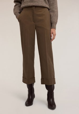 CROPPED - Broek - verde militare