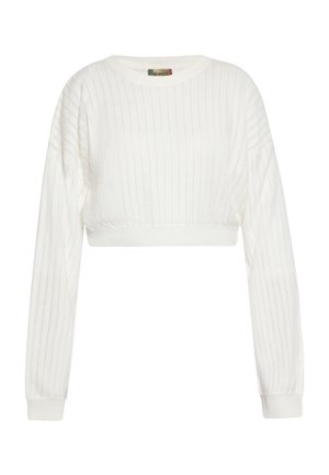 CO-BRANDED WITH EBEEZA - Strickpullover - wollweiss
