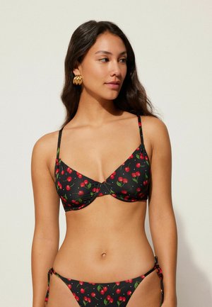 Tezenis Bikini top - schwarz y nero stampa cherry