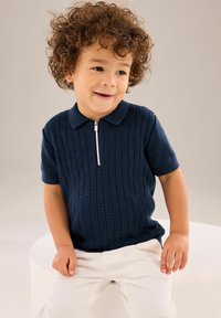 Next SLEEVE ZIP NECK REGULAR FIT - Piké - navy