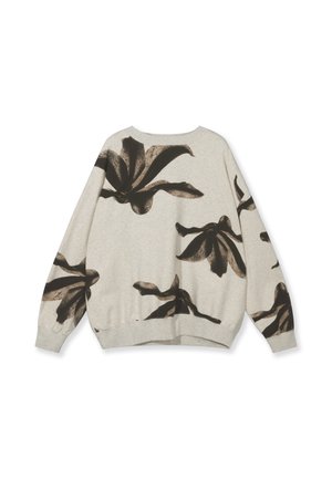 10DAYS, 10DAYS TOPS SWEATER FLOWER - Felpa - soft white melee