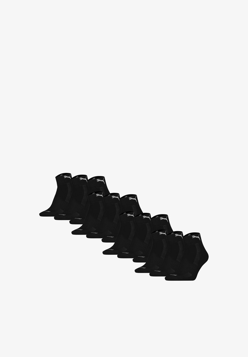 Puma UNISEX QUARTER 12ER PACK - CUSHIONED LOGO - Strumpor - schwarz