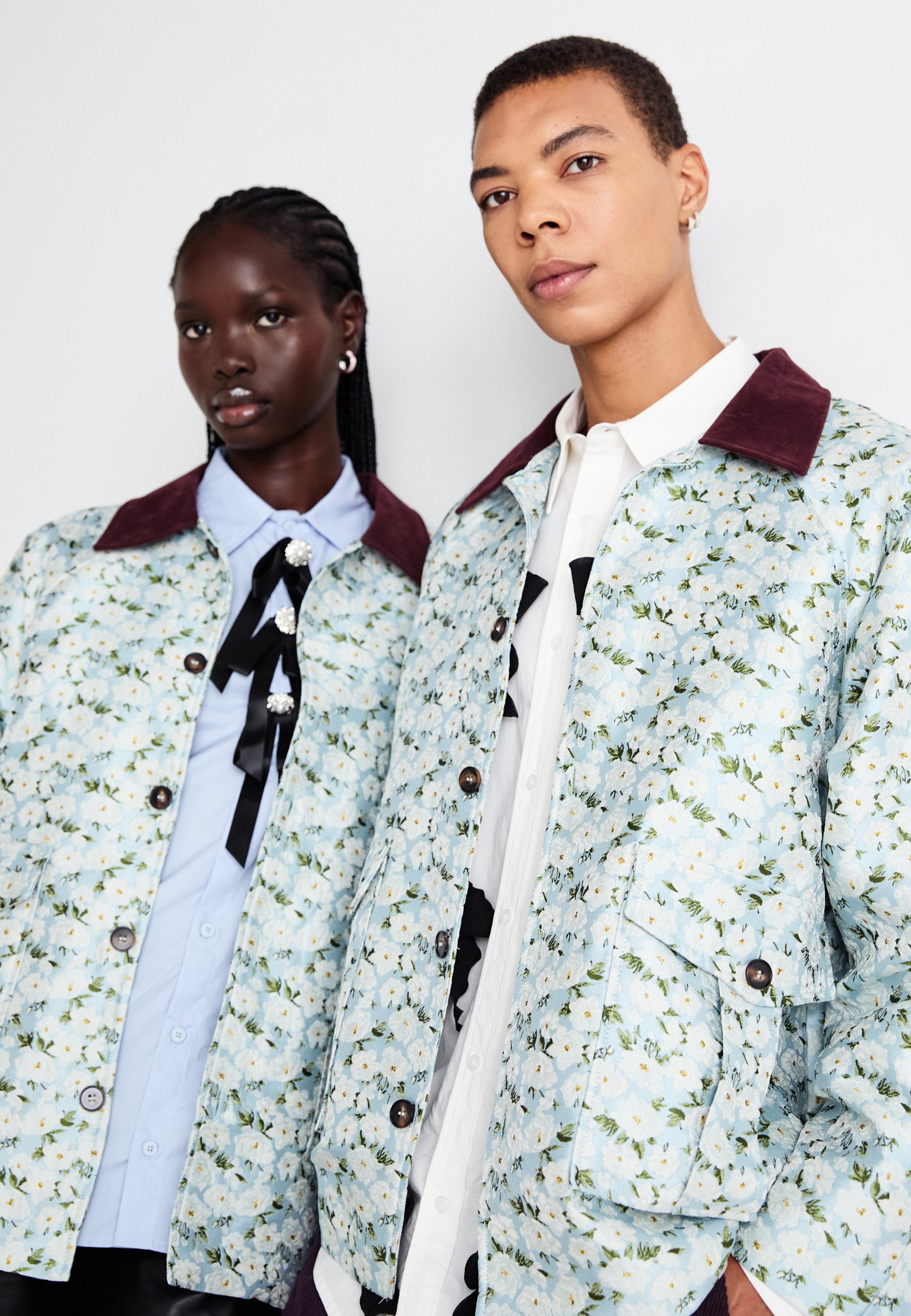 ジャケット・アウター sister jane Mist Jacquard Jacket S Sister Jane MIST JACQUARD JACKET UNISEX - Summer jacket - blue