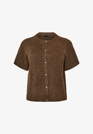 Zizzi, STRICKJACKE MIT KURZEN ÄRMELN - Ζακέτα - braun