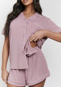 Loungeable TRADITIONAL SHORT SLEEVE SHORT SET - Pyjama - pink/rose - ZALANDO