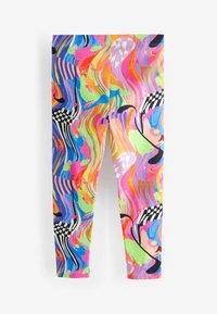 Next ANIMAL PRINT - Leggings - Byxor - blue pink bright digital paint drip