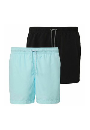 2ER PACK - Badeshorts - mint   schwarz