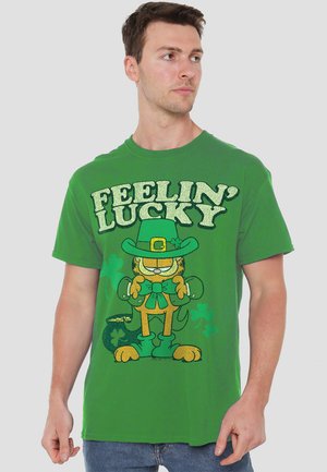 GARFIELD FEELIN LUCKY - Print T-shirt - dark green